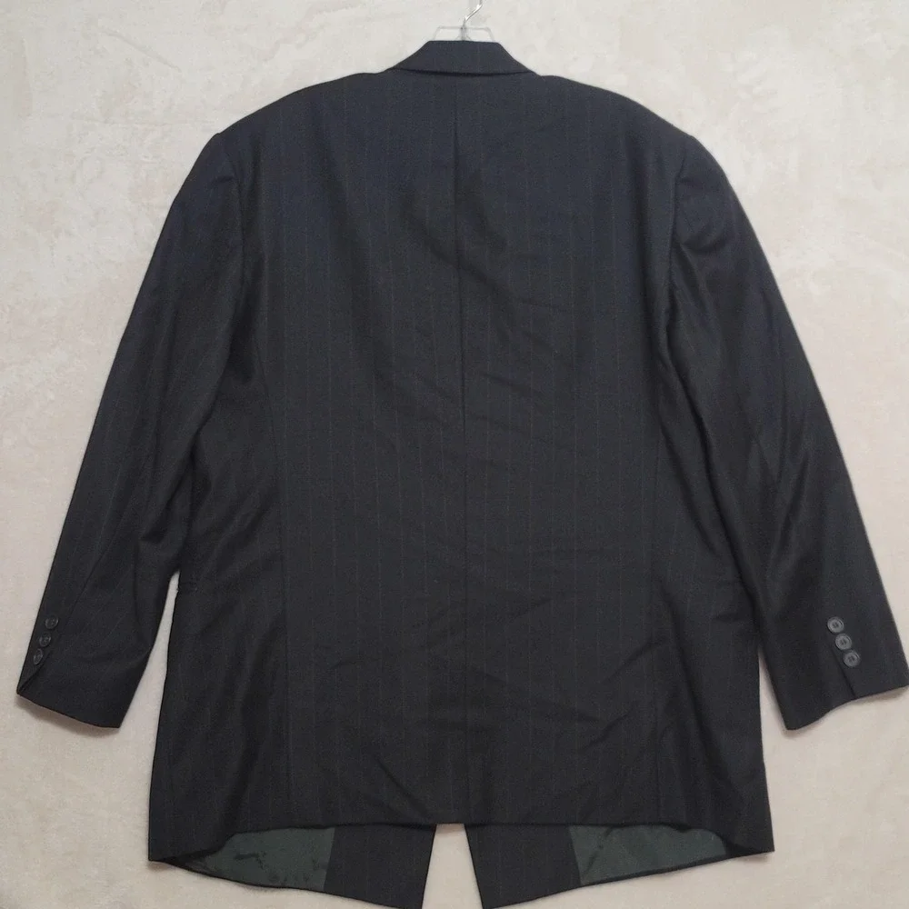 Yves Saint Laurent Blazer Mens 46 Pinstripe Wool Double Breasted Made Portugal